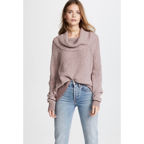 Free People Sweaters - NWT FREE PEOPLE By Your Side Mauve Knit Sweater